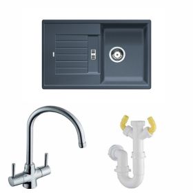 Blanco ZIA 45 S Silgranit Sink & Blanco Tap with Waste