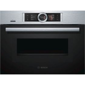 Bosch Serie 8 Compact Oven with Microwave Brushed Steel CMG676BS6B