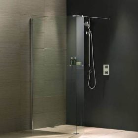 Matki Wet Room Shower Panel with Return and Side Panel
