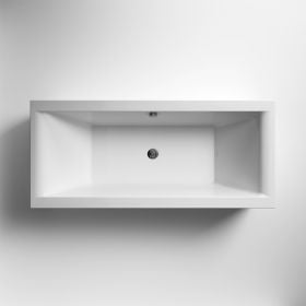 Nuie Asselby Square  Acrylic Bath - 1700 x 700mm
