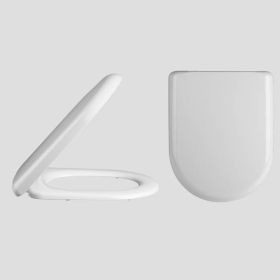Nuie D Shaped Soft Close White Toilet Seat - NTS002