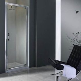 Nexus - Pivot Shower Door 1200mm  - Optional S-panel - Easiclean Glass