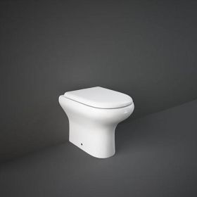 RAK Compact Special Needs 455mm High Rimless Back To Wall WC Pan