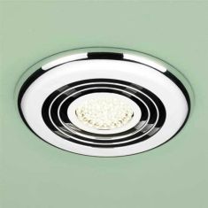 HIB Cyclone LED Illuminated Wet Room Inline Fan Chrome - 33700