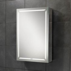 HIB Groove 50 Single Door LED Mirror Cabinet - 48400