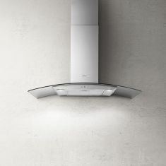 Elica Reef A Chimney Cooker Hood - Stainless Steel/Glass
