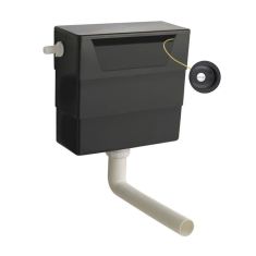 Hudson Reed Universal Access Cistern & Black Traditional Flush Plate