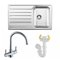 Blanco Livit 45 S Salto Stainless Steel Sink & Blanco Tap with Waste