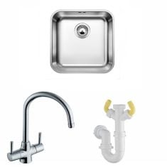 Blanco Supra 400-IF/A Stainless Steel Sink & Blanco Tap with Waste
