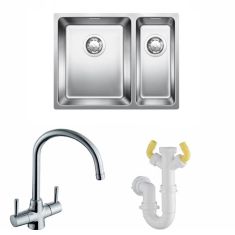 Blanco Andano 340/180-IF Stainless Steel Sink & Blanco Tap with Waste