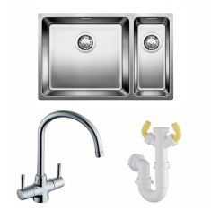 Blanco Andano 500/180-U Stainless Steel Sink & Blanco Tap with Waste