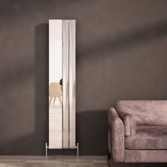 Carisa Step Mirror Vertical Aluminium Radiator 1800 x 375mm
