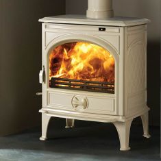 Dovre 425MFR Ivory White with Riddling Grate & Clear Door