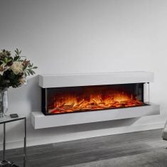 Flamerite Iona 1500 Wall Mounted 3 Sided Electric Fires