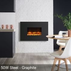 Gazco Radiance Steel Electric Wall Mounted Fire