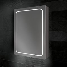 HiB Vapor 50 Single Door Bathroom Mirror Cabinet 500 x 700mm