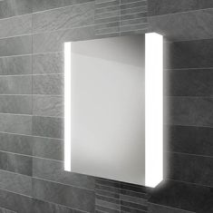 HiB Paragon 50 Single Door LED Border Bathroom Mirror Cabinet