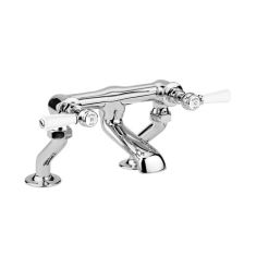 Hudson Reed Topaz Hex Lever Deck Mounted Bath Mixer Tap