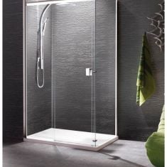 Nexus Sliding Shower Door 1700mm - Optional S-panel - 8mm Glass 