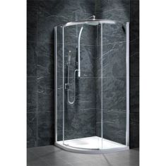 Nexus - Single Door 900 Quadrant Shower Enclosure - 8mm Glass