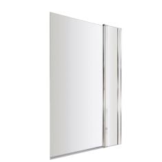 Premier Square Bath Screen with Fixed Panel Polished Chrome