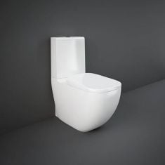 RAK Illusion Rimless Close Coupled WC Toilet & Soft Close Seat
