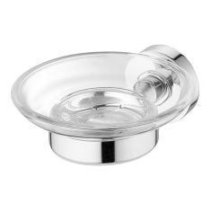 Ideal Standard IOM Clear Glass Soap Dish and Holder Chrome - A9123AA