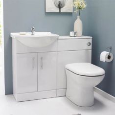 Nuie Saturn Cloakroom 1033mm White Furniture Pack