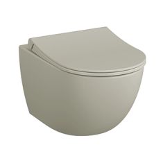 Vitra Sento Rimless Wall Hung WC Pan 540mm - Matt Taupe