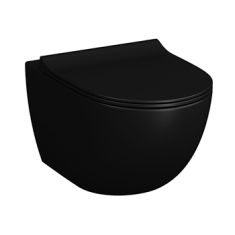 Vitra Sento Rimless Wall Hung WC Pan 540mm - Matt Black