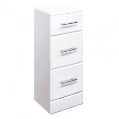 Nuie Mayford White 3 Drawers Unit - W350 x D300mm