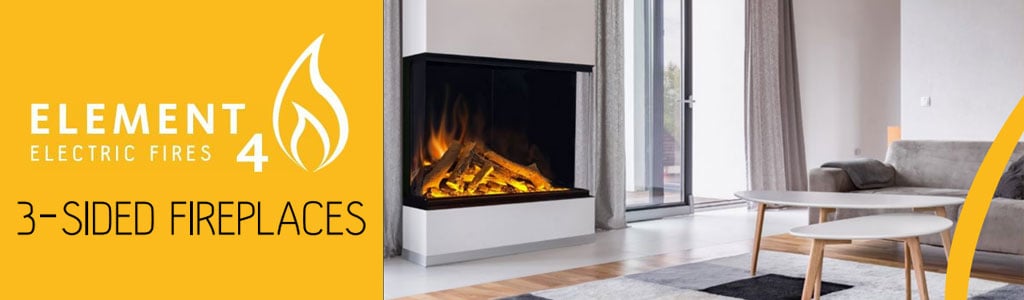 Element4 3-Sided Electric Fireplace