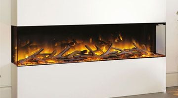 Flamerite Electric Fire Driftwood Pebble RadiaFlame 3D