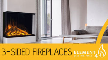 Element4 3-SIDED Electric Fireplaces