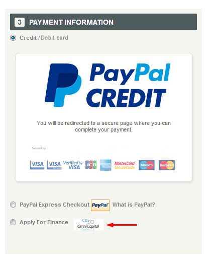 PayPal Omni Options